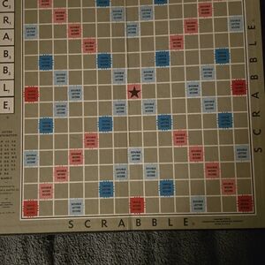 Vintage Copyright 1948 Scrabble Strategic Board Game‎ And Tiles (Complete Set)